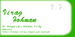 virag hohman business card